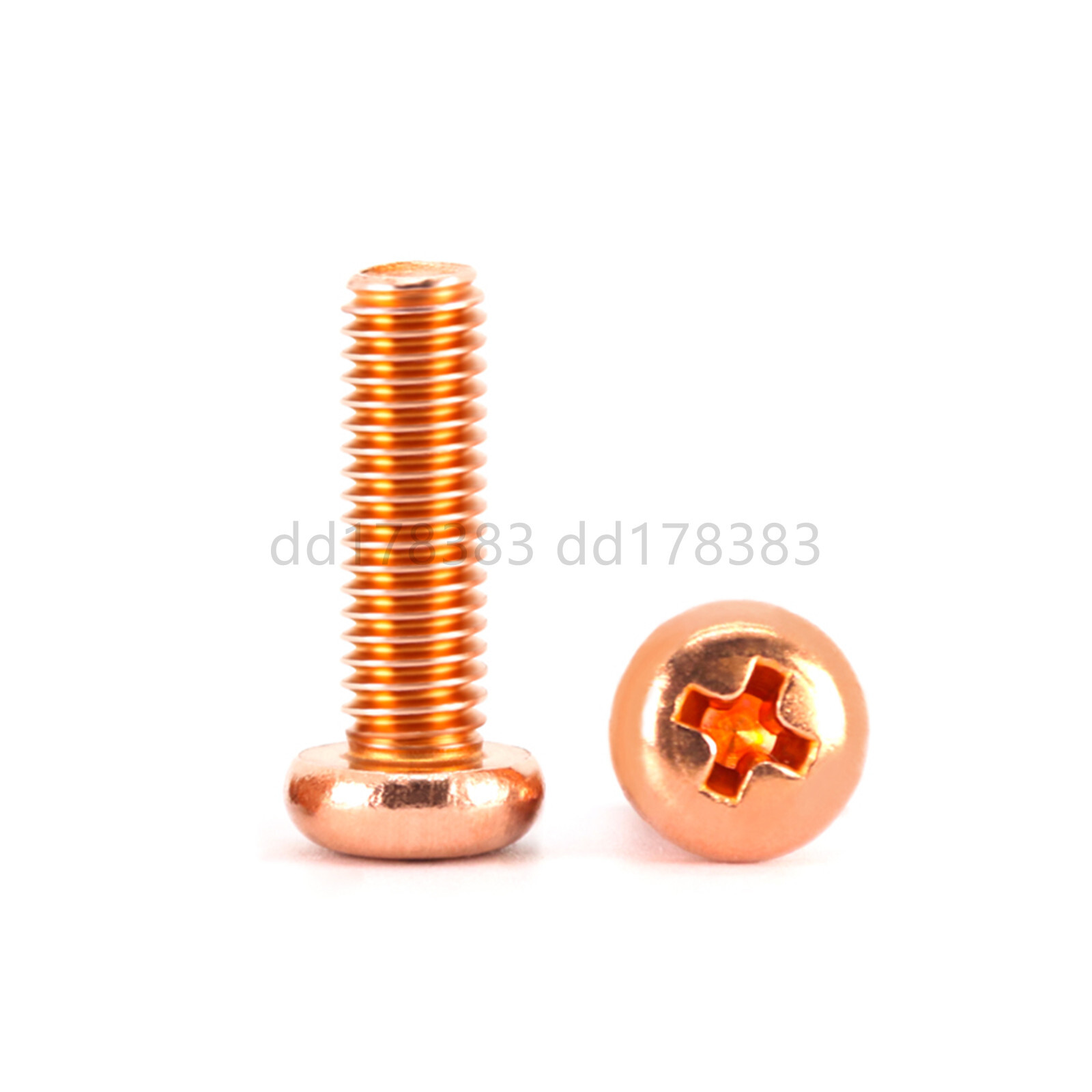 99.9% Pure Copper Phillips Cross Pan Head Machine Screws 4# 6# 8# 10#