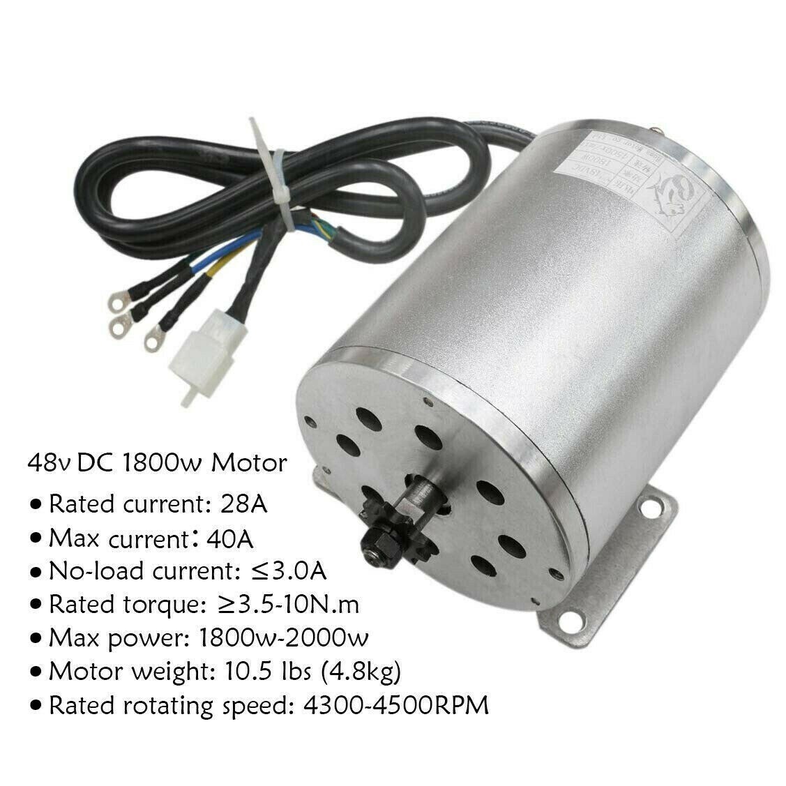 1800W/2500W/ 3000W Brushless Motor Fit Electric Scooter Razor Mower Golf 48V-72V