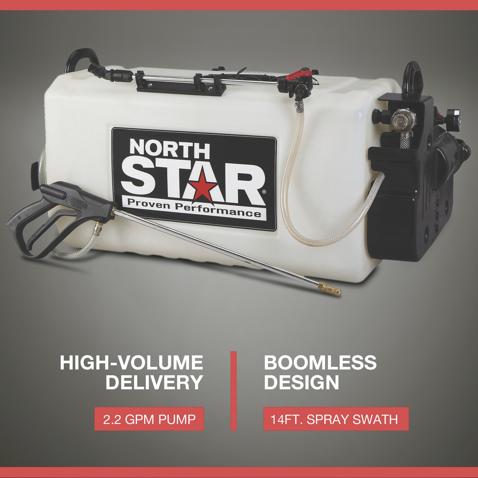 NorthStar ATV Boomless Broadcast and Spot Sprayer, 26-Gallon Capacity, 2.2 GPM,