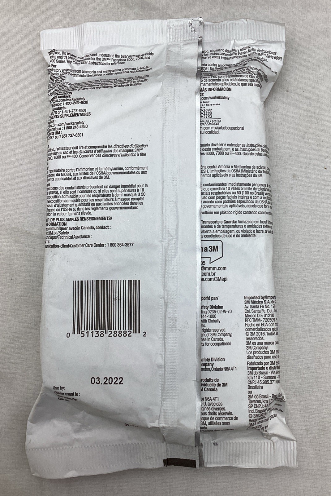 3M PPE Respiratory Protection Replacement Respirator Cartridge Filter Case of 30