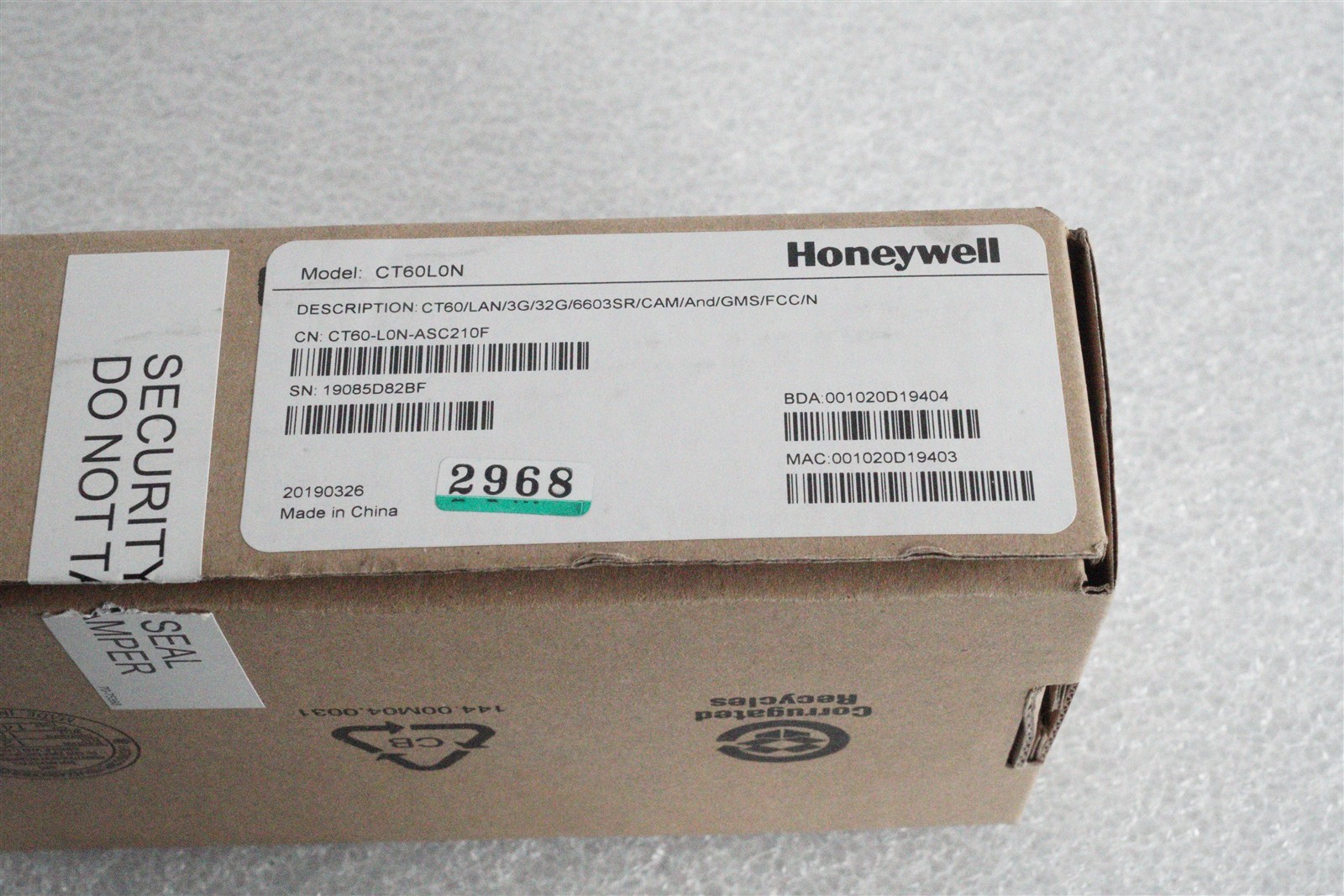 Honeywell Dolphin CT60 Mobile Handheld Computer CT60-L0N-ASC210F New W Battery