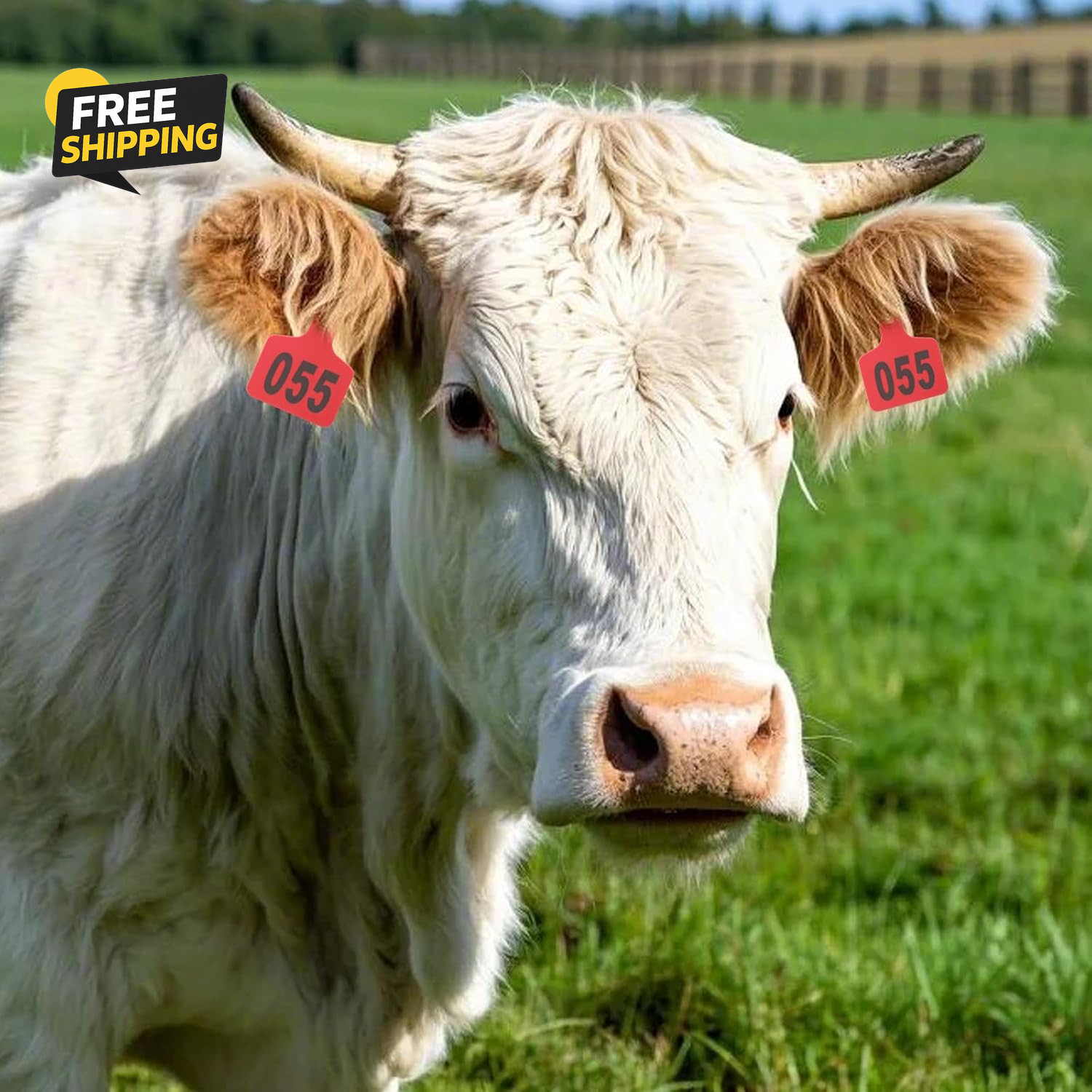 Cattle Ear Tags 001-100 Number Plastic Livestock Animal Tag for Cows Ear Tag