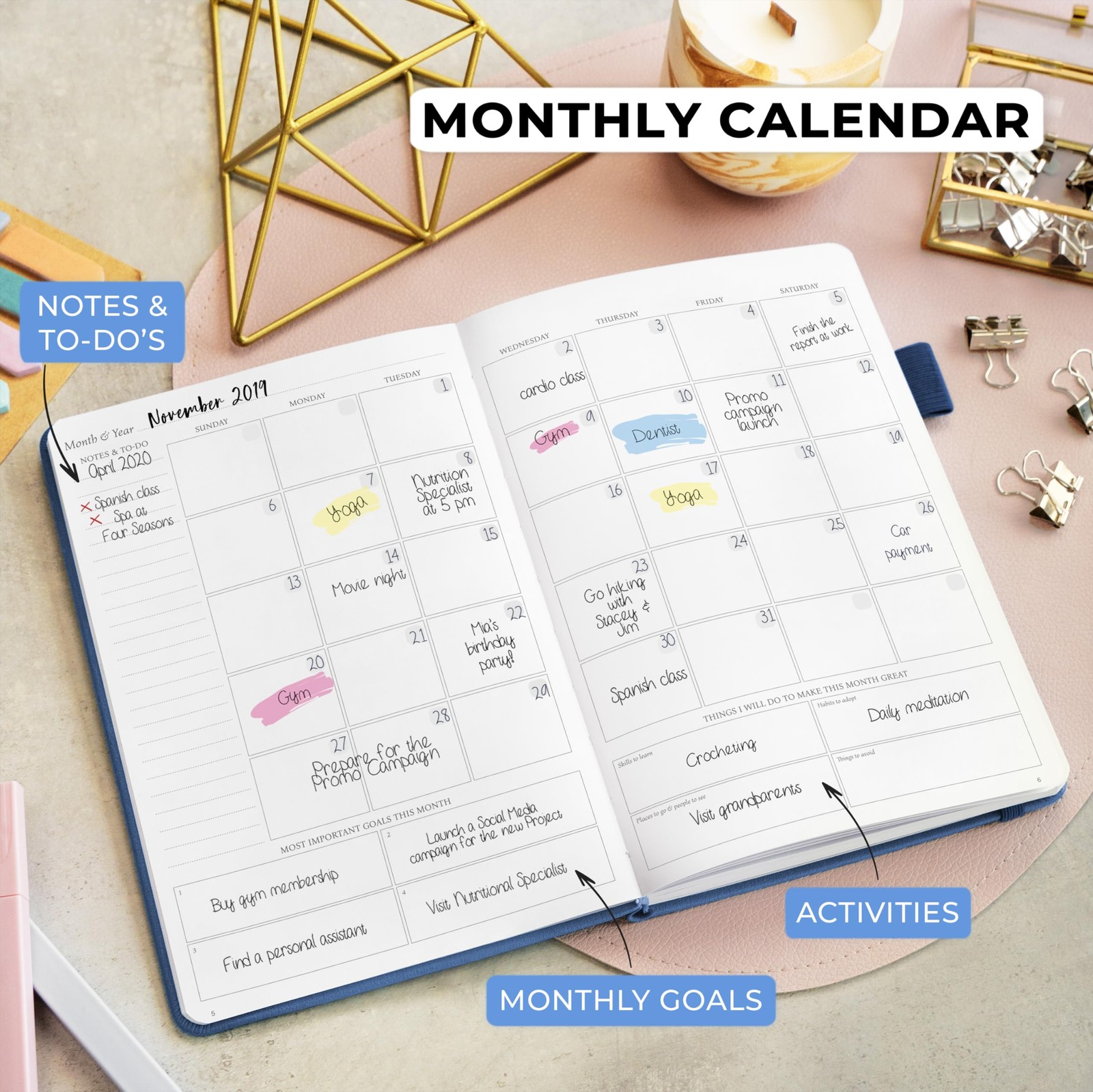 Daily for 3 Months – Undated Monthly Weekly & Daily Planner to Hit Goals. Org…