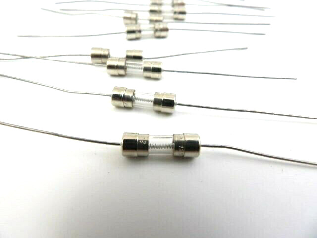 Lot of 60 Littelfuse 2AG 230004 125V 4 Amp Pigtail Glass Fuses 5×15 mm Slow Blow