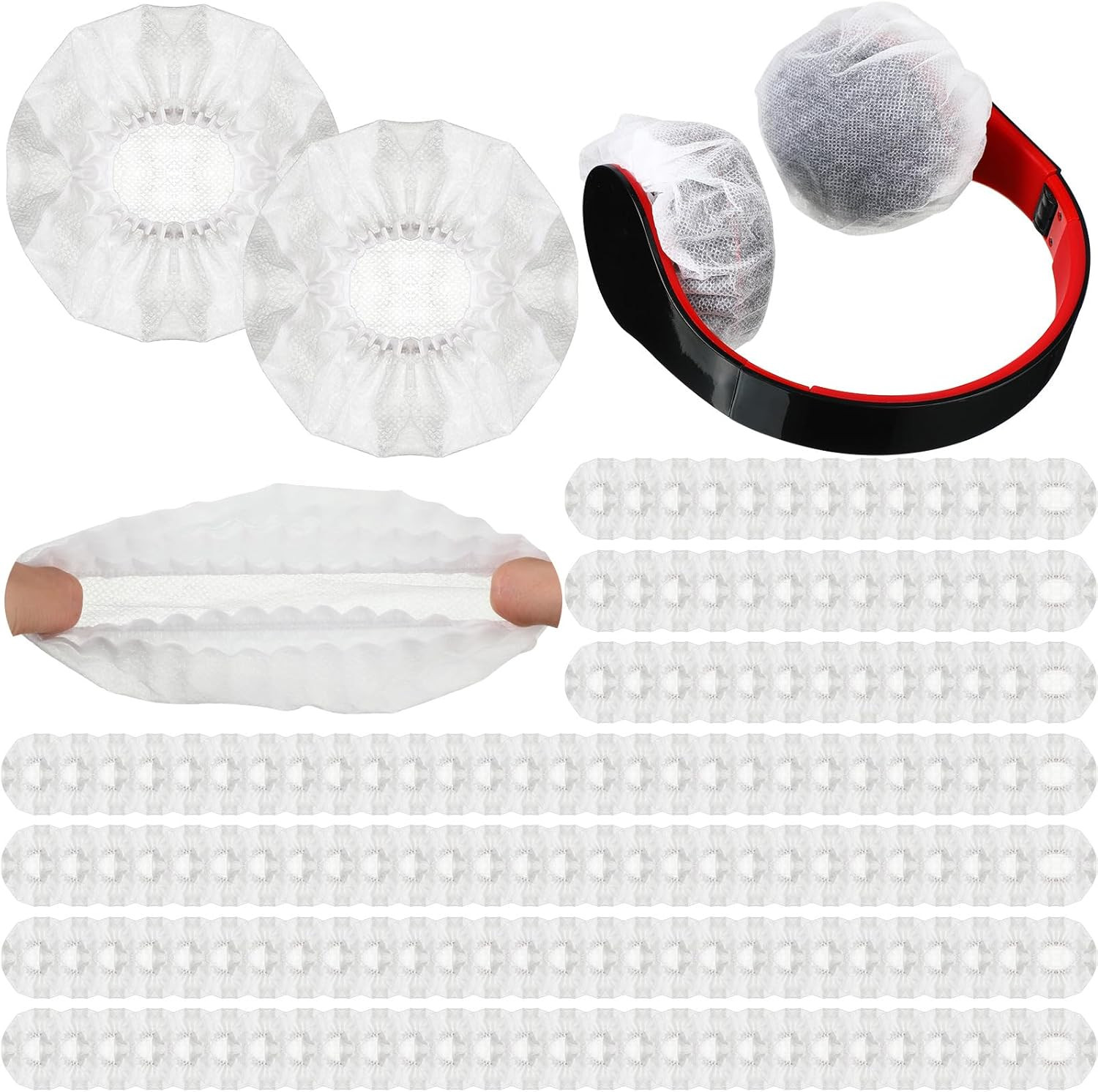 500 Pcs Disposable Headphone Covers, Non-Woven Sanitary Headphone Hygiene Covers
