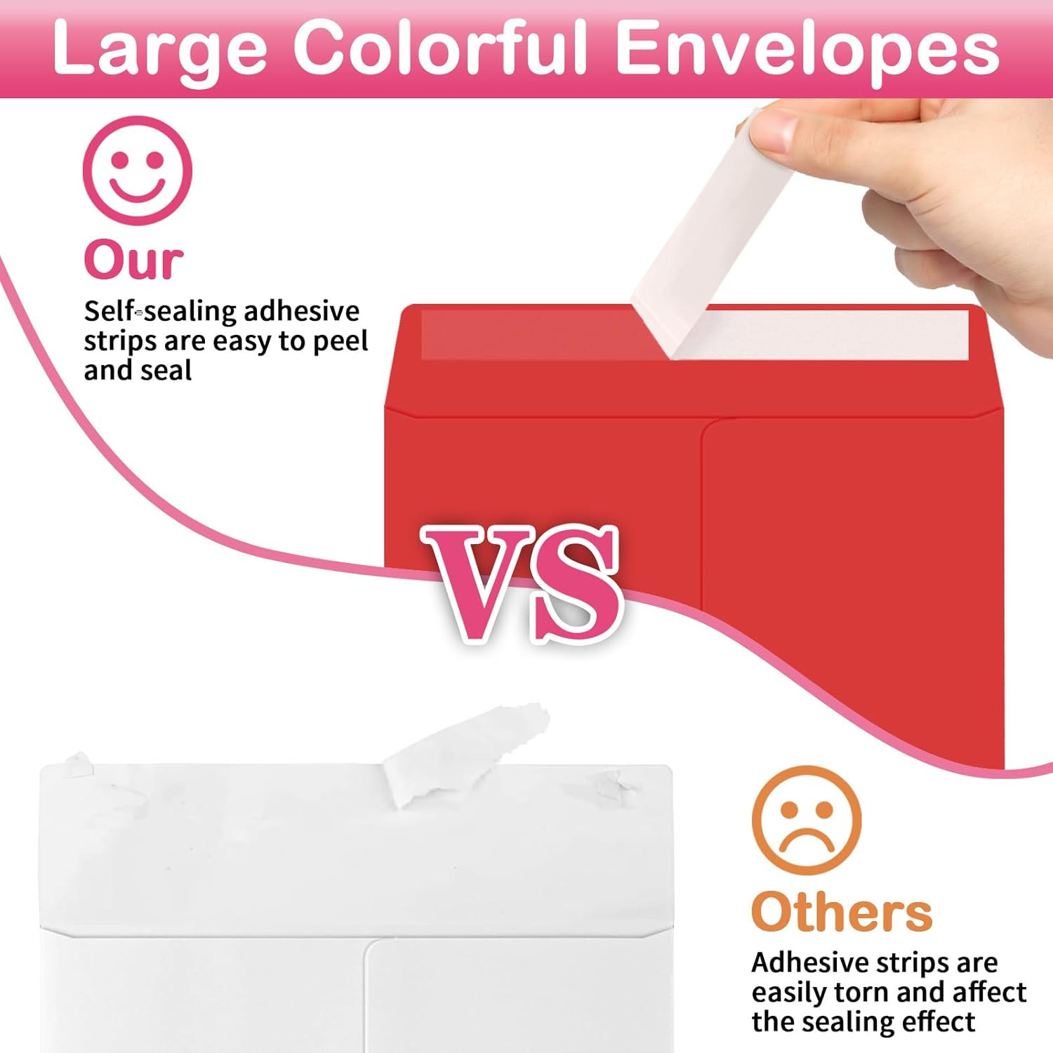 Colored 9 X 12 Envelopes, 20 Pcs Mailing Envelopes, Colorful Large Envelope, 100