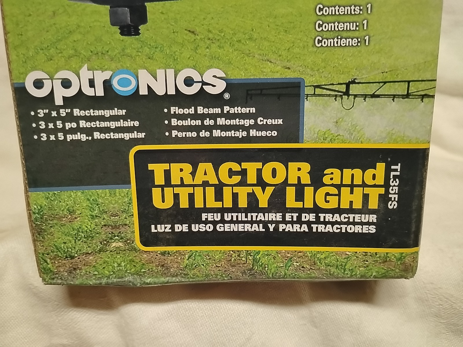 Optronics TL35FS Tractor and Utility Flood Light 3 X 5 Rectangular NOS