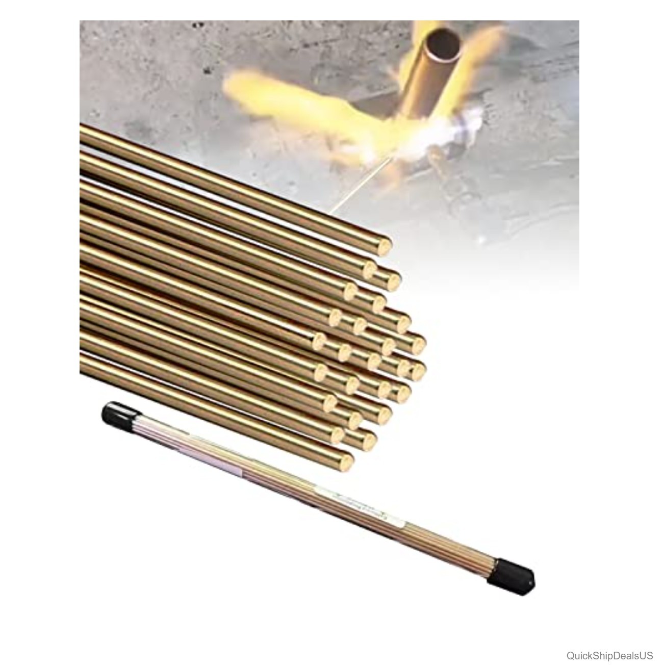 Brass Brazing Rods 25 Pack 1/16 Inch X 9.84 Inch for Copper Steel Welding