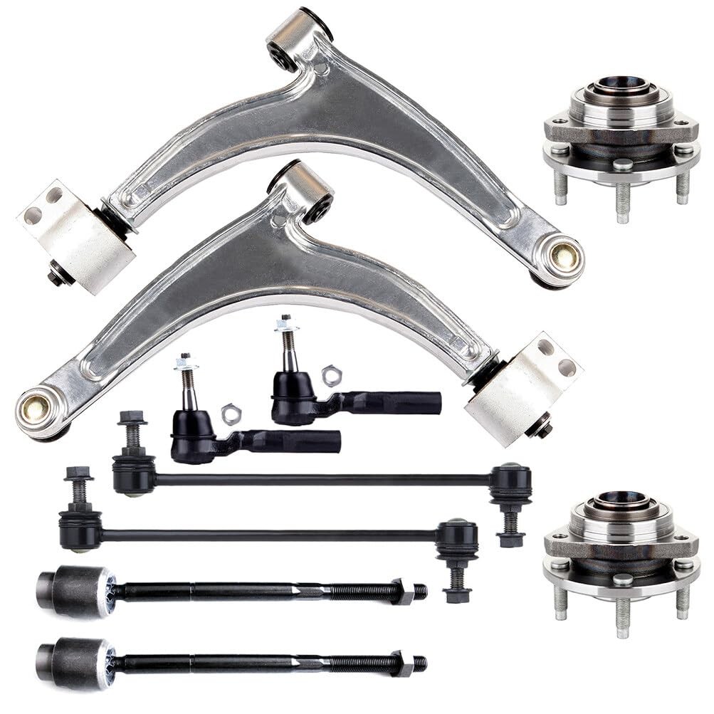 10PCS Susp Kit Control Arm Ball Joint Tie Rod Sway Bar Hub 04-07 Malibu 05-07 G6
