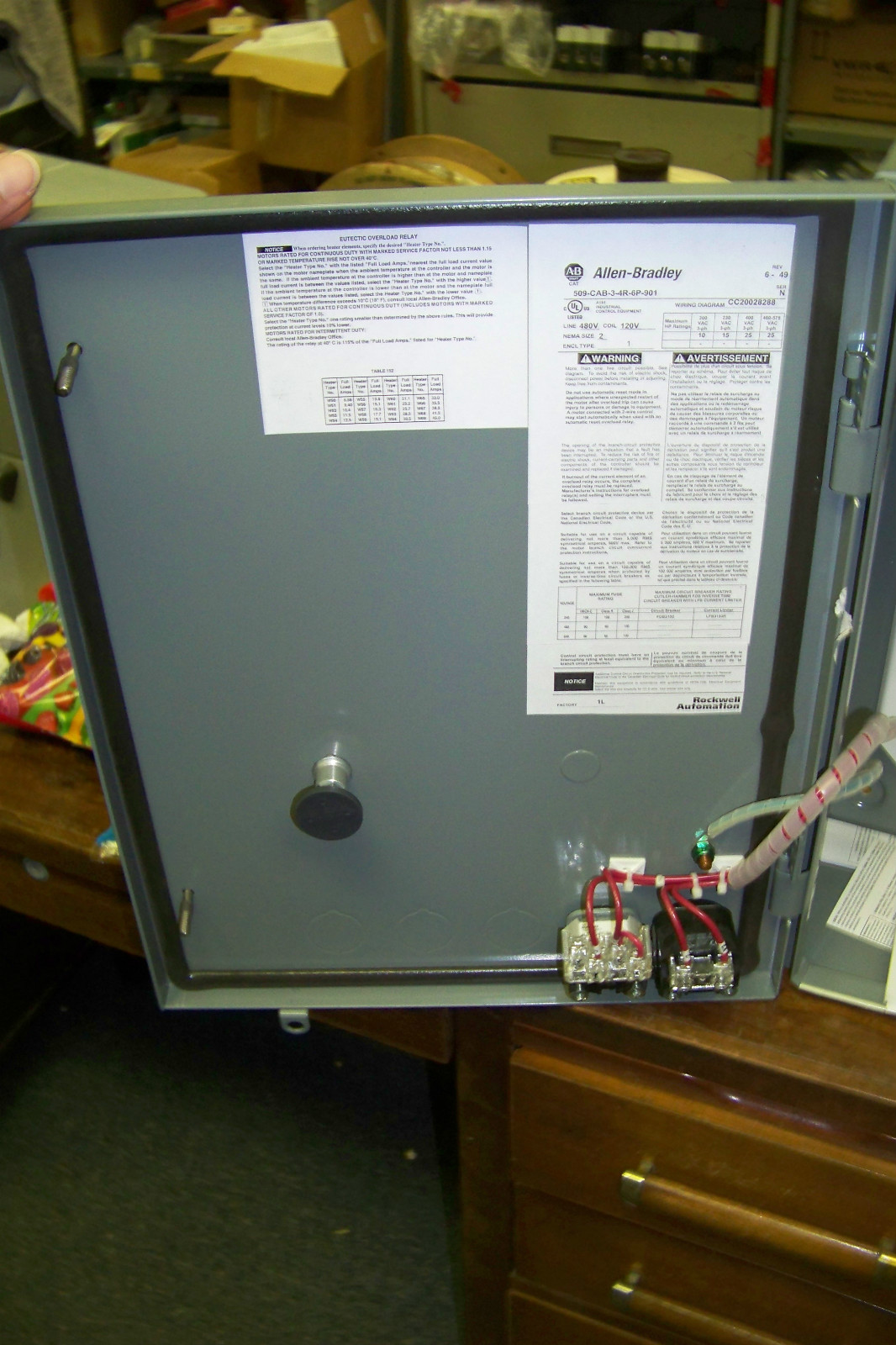 new allen bradley 509-CAB-3-4R-6P-901 motor starter