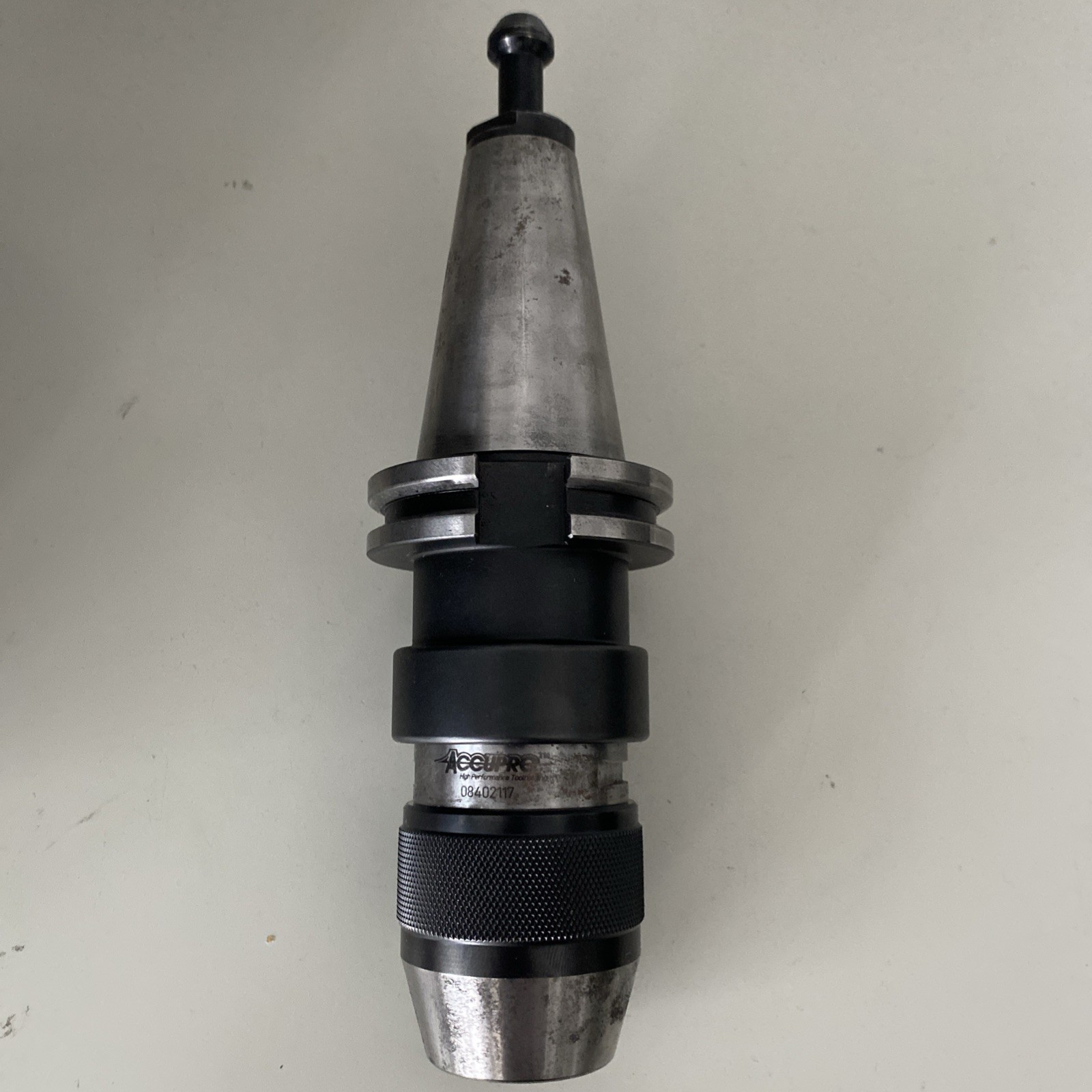 Accupro CAT40, 1/32 to 1/2″ Capacity, Integral Shank Drill Chuck Keyless, Tap…