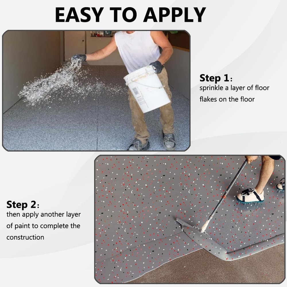 Decorative 1LB Epoxy Floor Chips – Easy Install & Durable Finish for Floors