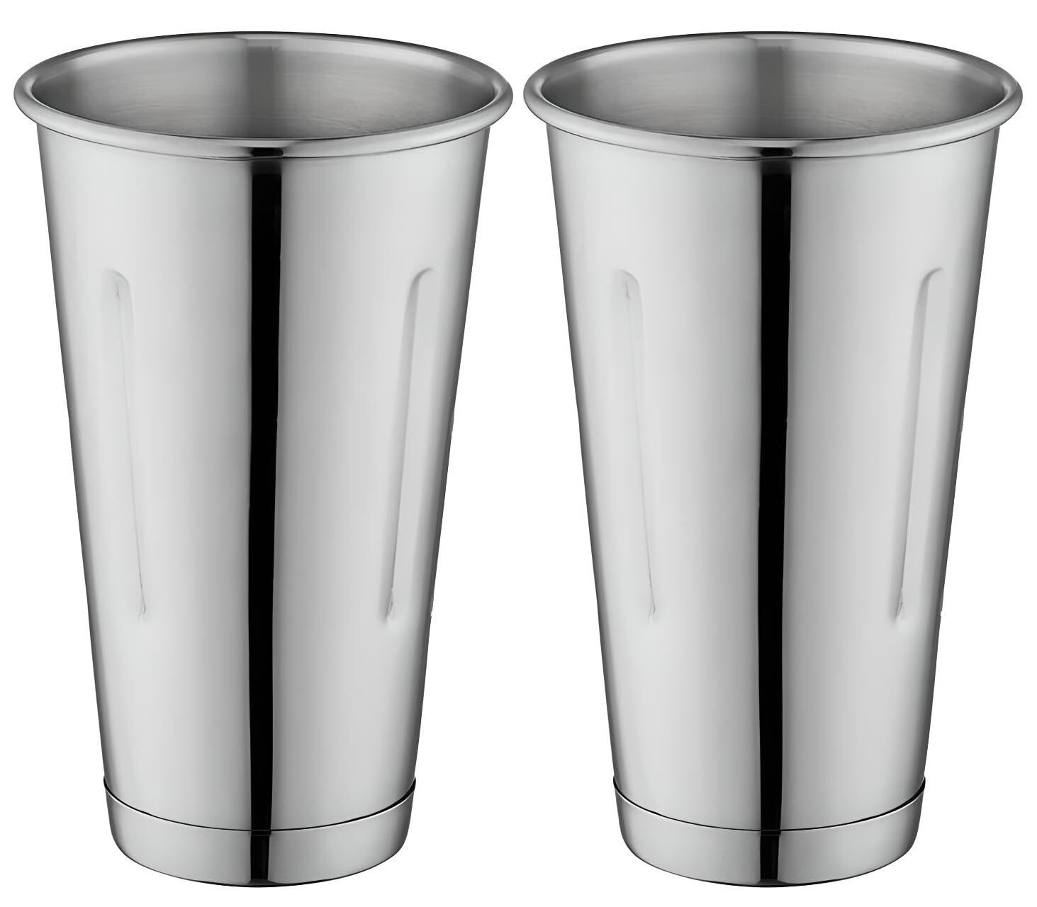 OCS Parts 2-Pack 7″ Stainless Steel Malt and Milkshake Mixing Cups| 30 Ounces