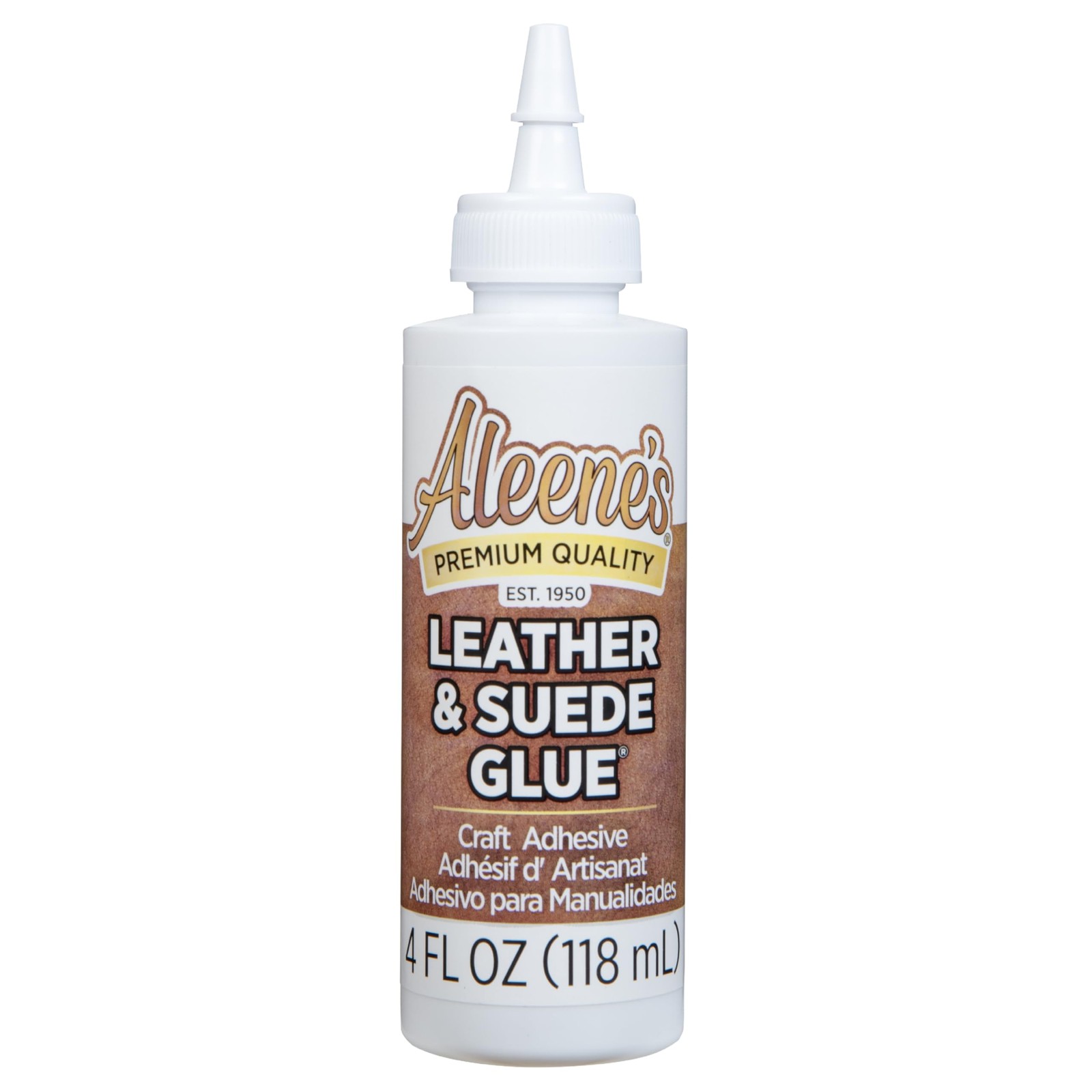 Aleene’s Leather & Suede Glue, Adhesive For Crafts, 4 fl oz, Clear