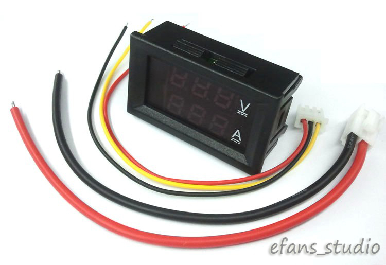 0-100V 100A DC Digital LED Voltmeter Ammeter Amp Volt Meter + 100A shunt 12v 24v