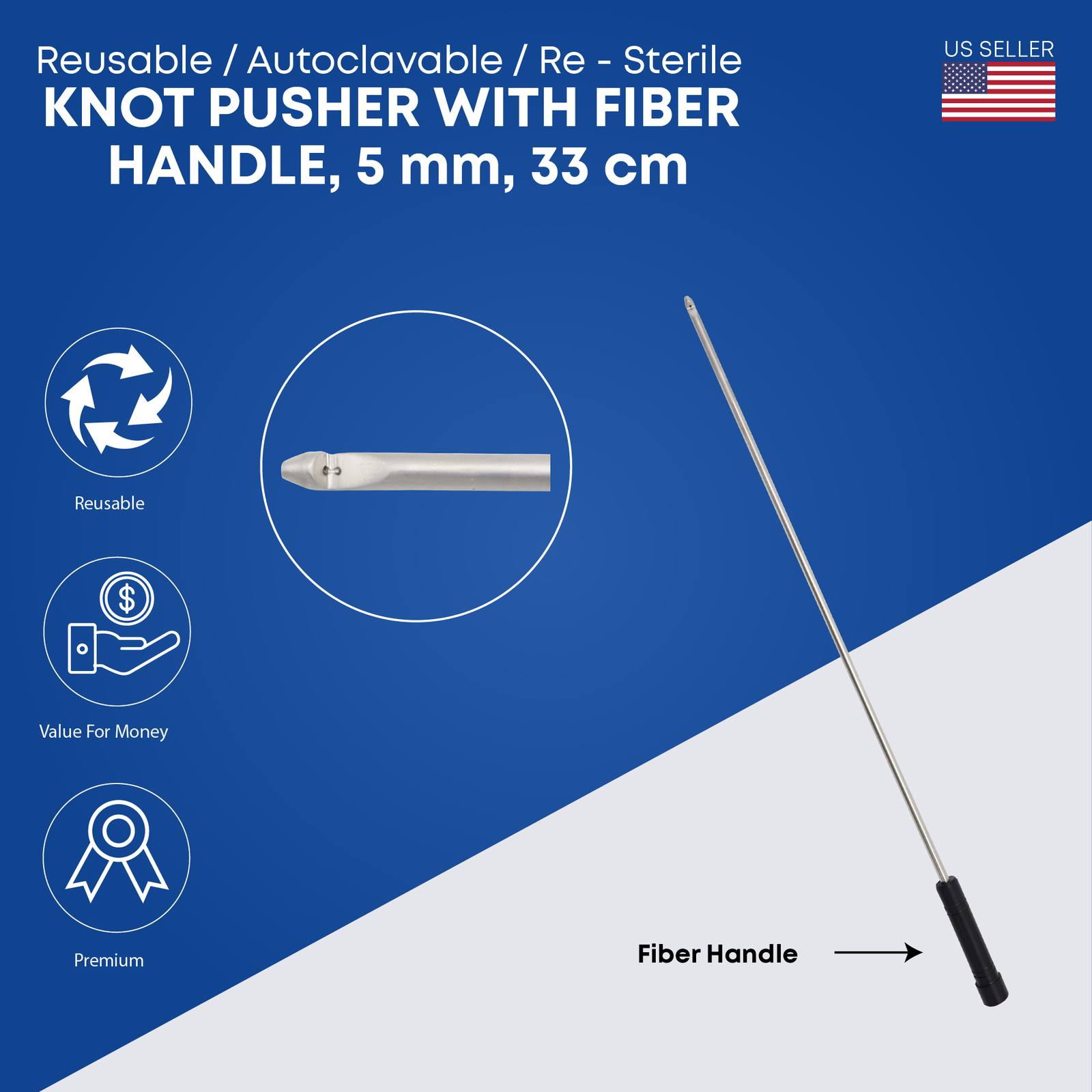 Laparoscopic Knot Pusher 5mm Laparoscopy Surgery Training Surgical Instruments