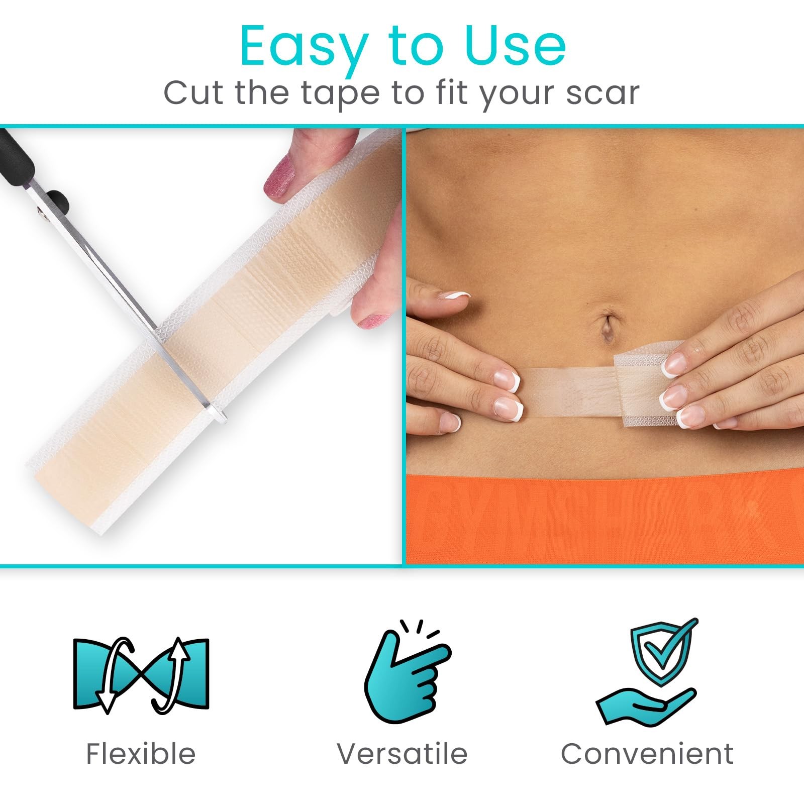 Vive Care Vivecare Silicone Scar Sheets Tape 1.6 X 120 Roll Medical Grade