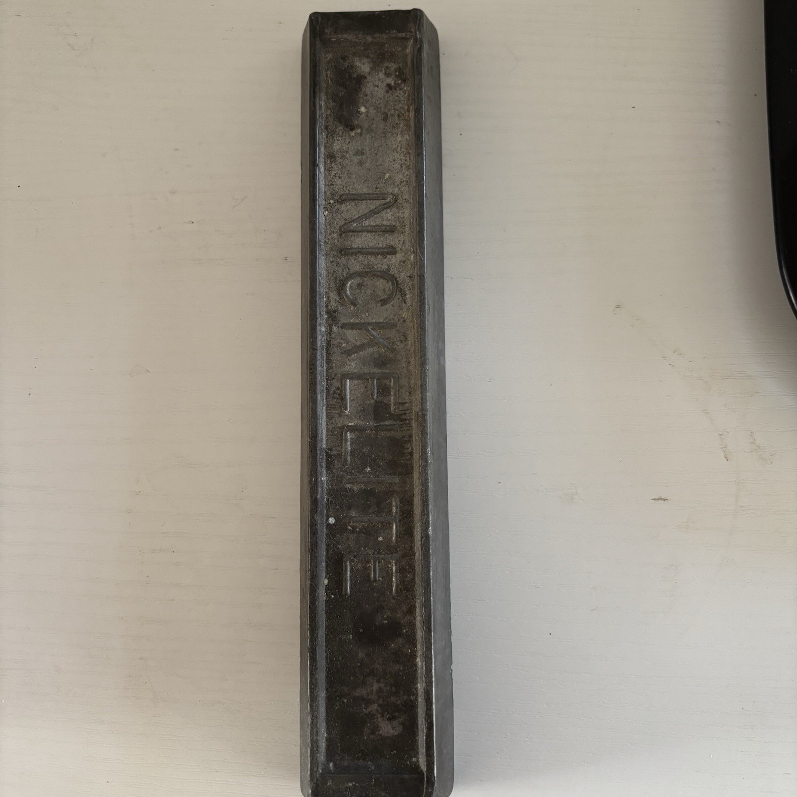 Nickelite Metal Ingot Approx 3.2 lbs Vintage Industrial Raw Material Alloy