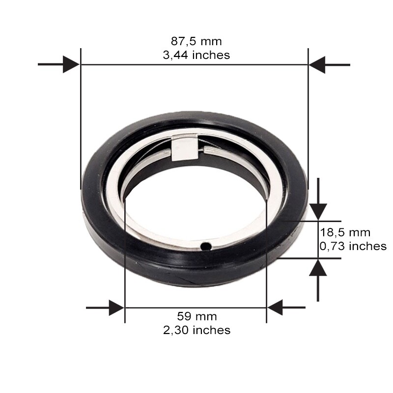 Axial Seal 58 mm Replaces PRI530030012 Primus 219/00003/00, 9001482 IPSO