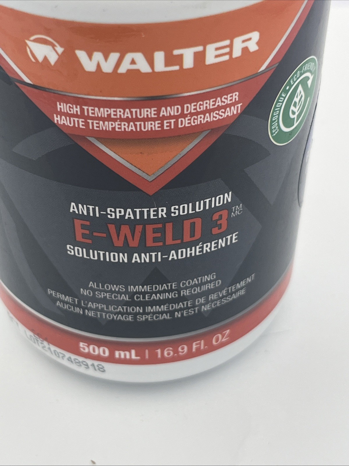 (2) WALTER E-WELD 3 Hi Temp Anti Spatter Welding Spray 16.9 FL. OZ for MIG, TIG