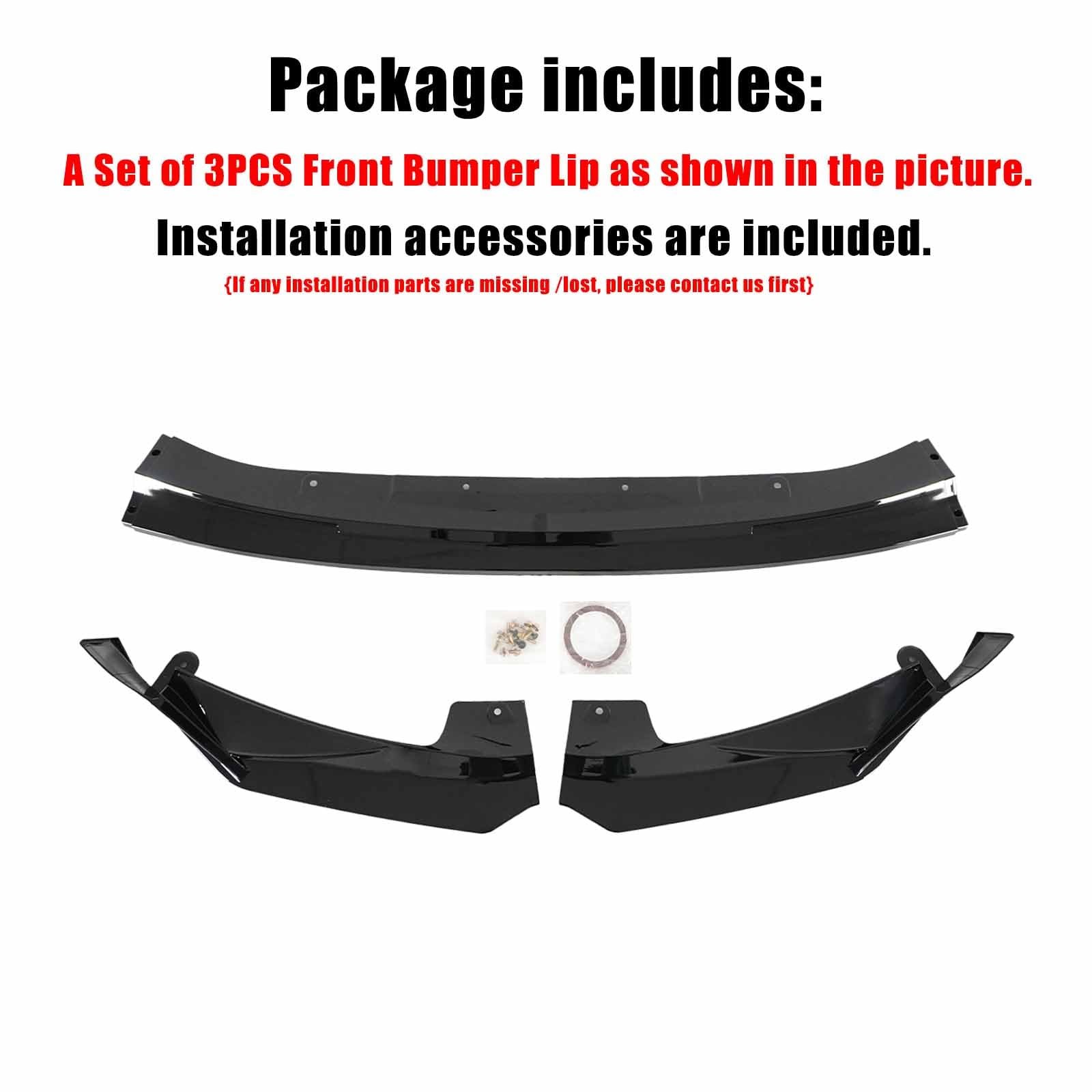 V-Style Front Lip G80 M3 G82 G83 M4 2021-2026 3PC Chin Splitter ABS Glossy Black