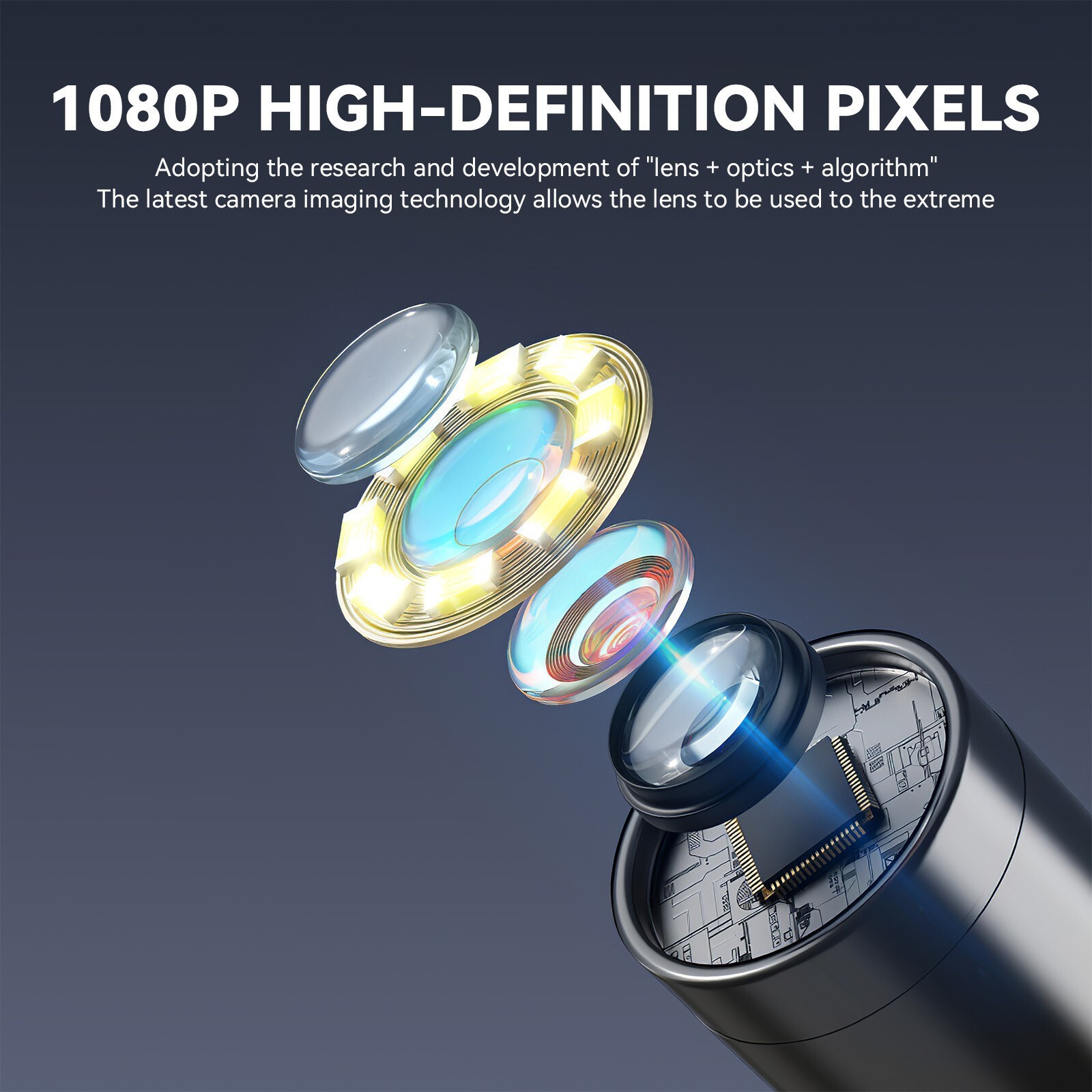 1080P LED Handheld Industrial Endoscope Borescope 8mm Inspection Snake Camera US