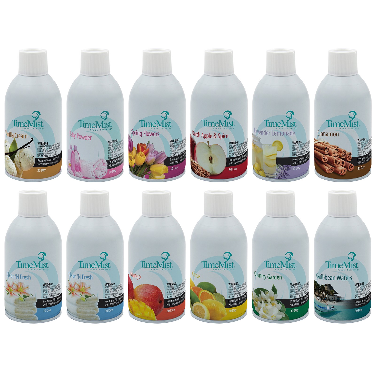 TimeMist Classic Metered Aerosol Fragrance Dispenser (Case of 6) + TimeMist Air