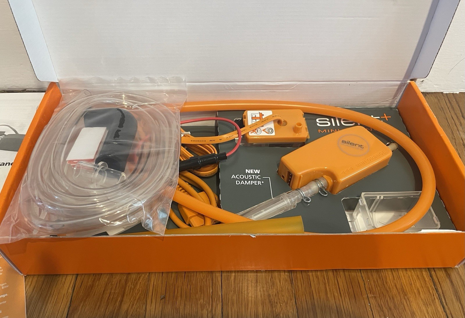Aspen Pumps Silent+ Mini Orange Condensate Pump Kit, Variable Speed, 230V