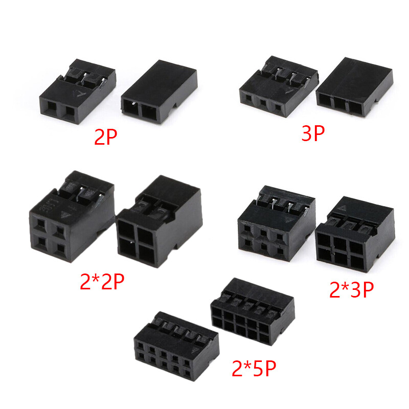 DuPont 2.0mm Connector Plug Housing Single&Double Row 2/3Pin, 2×2~2*5Pin Shell