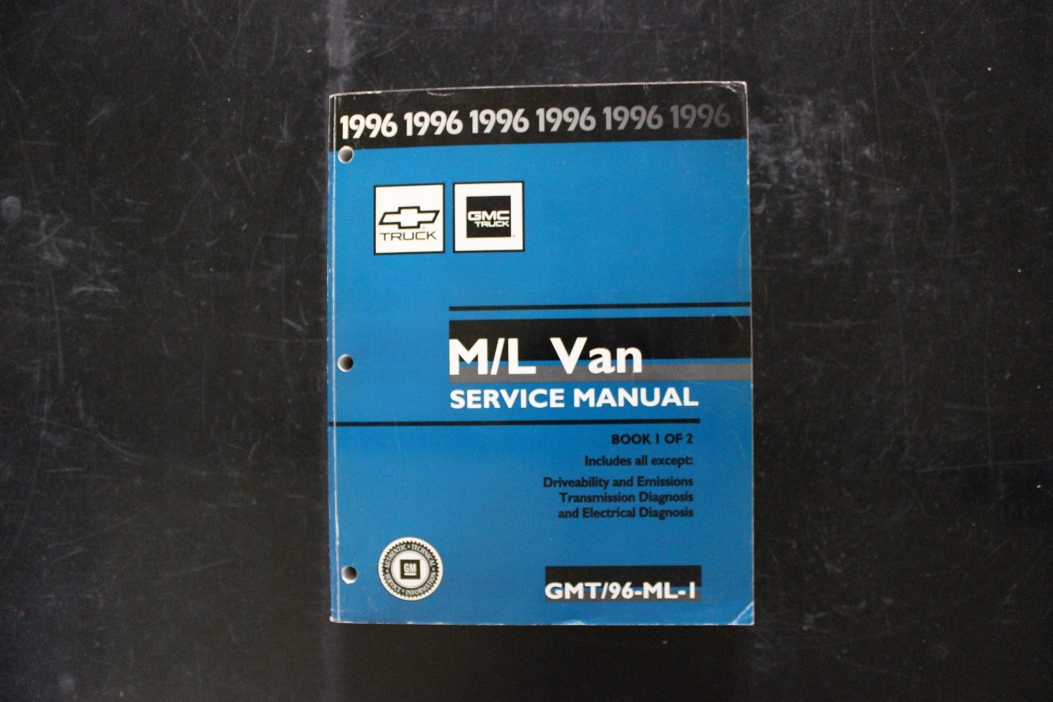 1996 Chevrolet GMC M/L Van Service Manual Book 1 of 2 Repair Shop