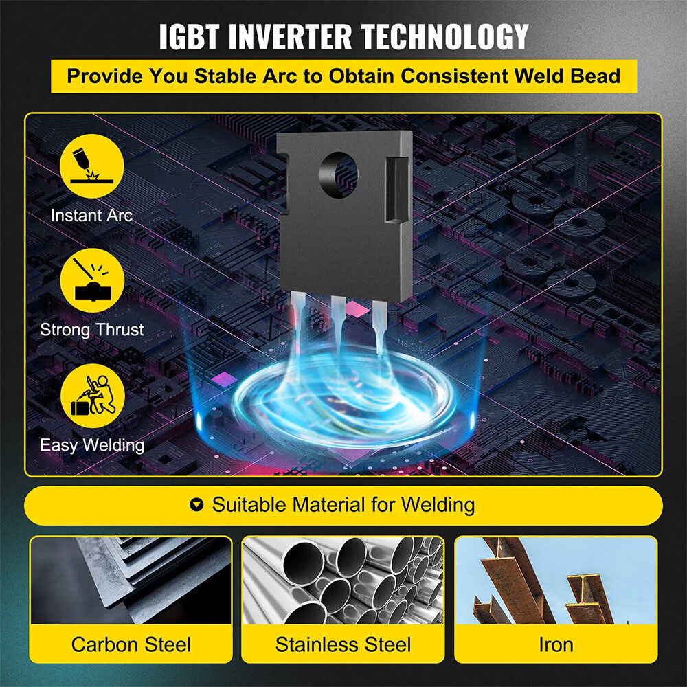 110V 315AMP Mini IGBT ARC Welding Machine Inverter DC MMA Electric Welder Stick