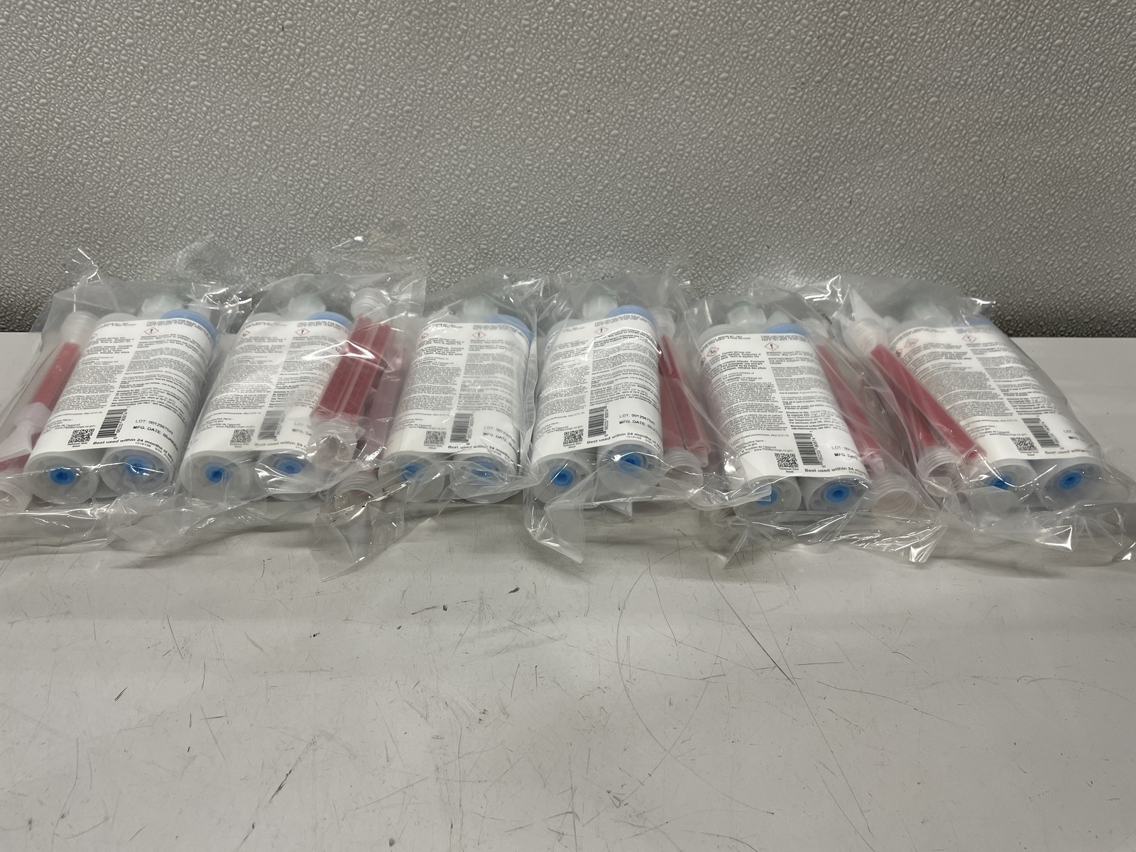6 Pack of Fusor 123EZ 2-Part Medium Non-Sag Blue Seam Sealer 7.1 oz