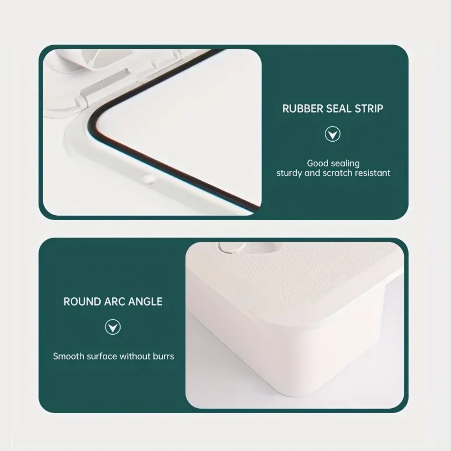 Marine Storage Box with Deck Hatch Inspection Cover -Heavy-Duty ABS Marine Box