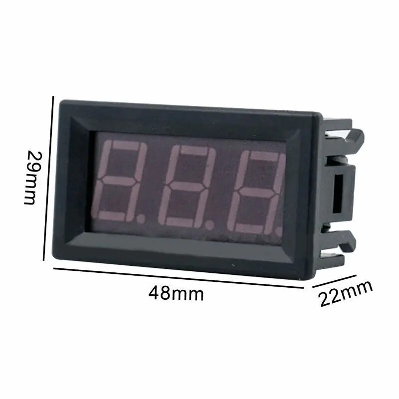 LED 12V ~ 24V Digital Display Voltmeter Car Motorcycle Voltage Gauge Panel Meter