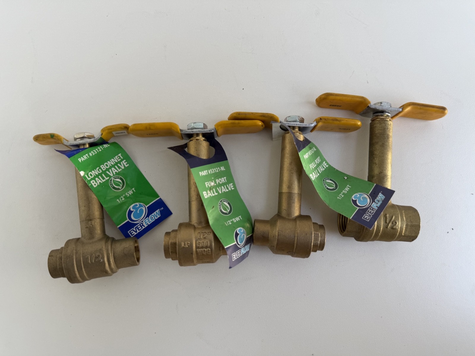 Everflow 53121-NL Brass Ball Valve 1/2″ SWT Long Bonnet Lead Free 600 WOG LF