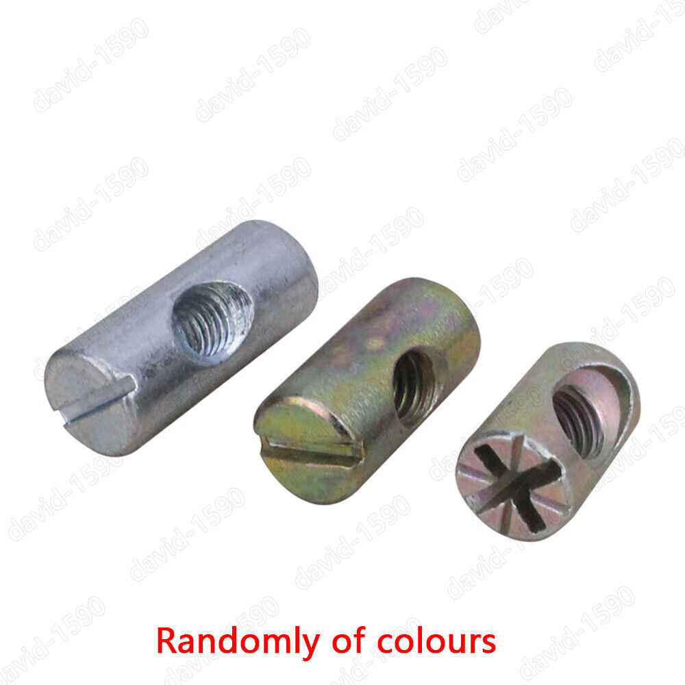 1/4″ M4 M5 M6 M8 M10 Furniture Barrel Nuts Dowel Furniture Cot Embedded Nut