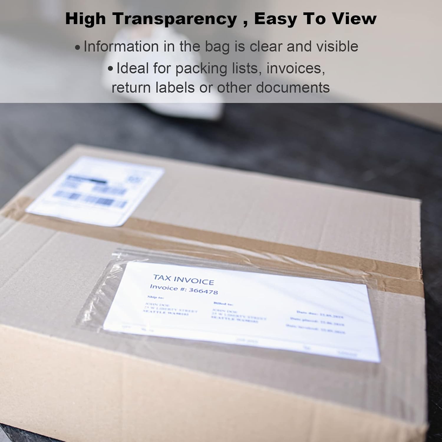 4.5″x 5.5″ Packing List Envelopes Invoice Enclosed Slip Pouches Self Adhesive