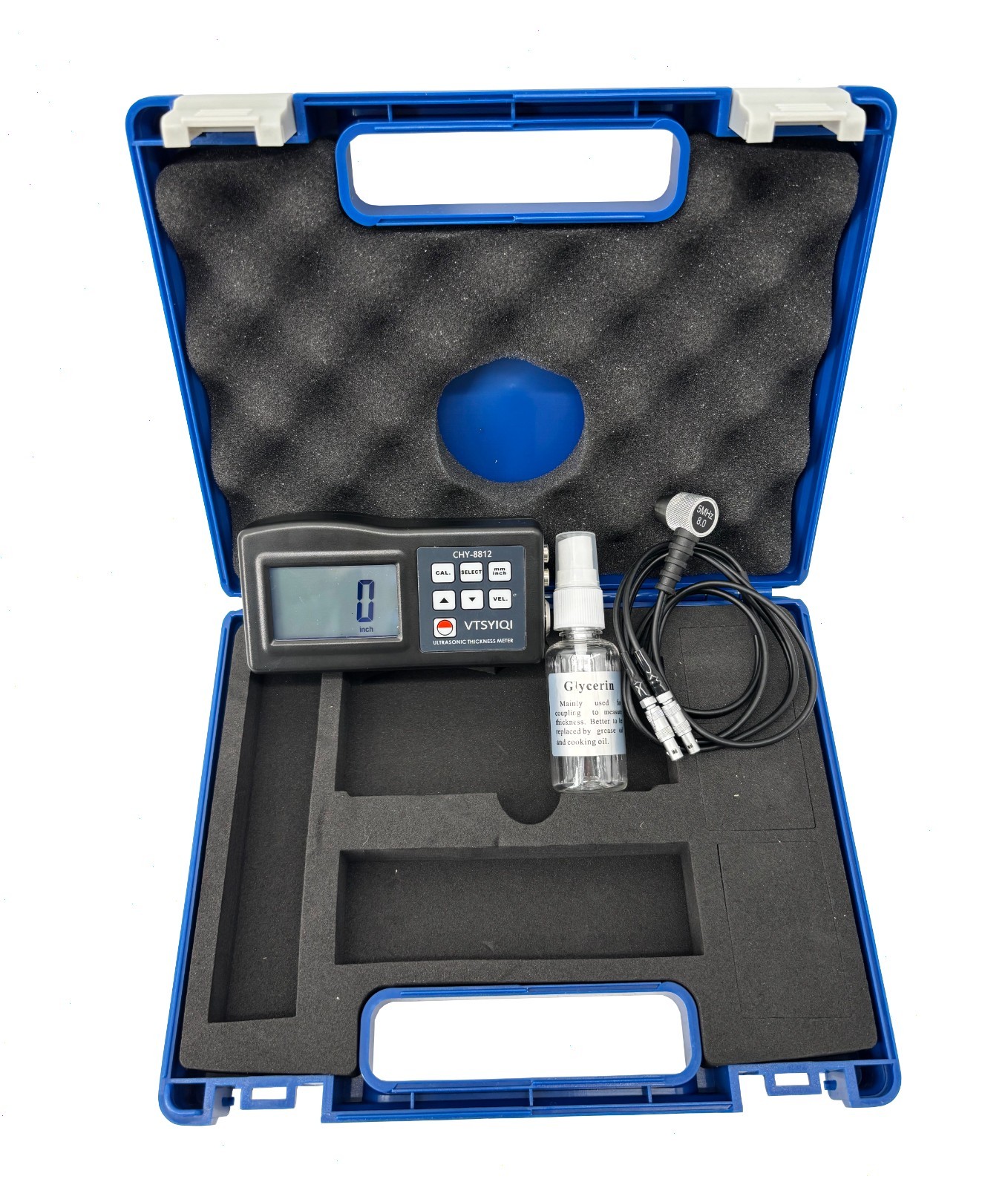 Portable Ultrasonic Thickness Tester with Range 0.05~8inch Resolution 0.1mm New