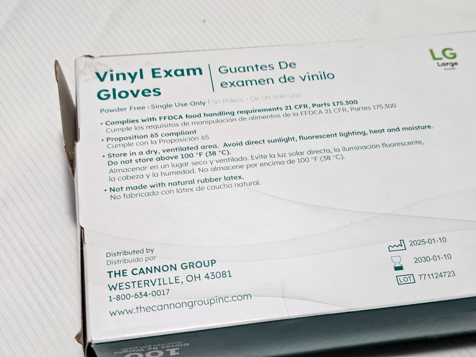 Sanek Vinyl Exam Gloves Large Clear Powder Free (3-Boxes, 300ct)