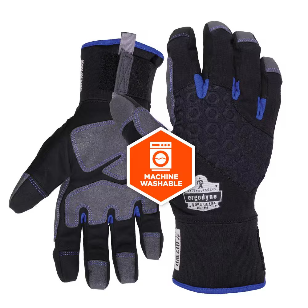 Proflex 817WP Medium Black Reinforced Thermal Waterproof Utility Gloves