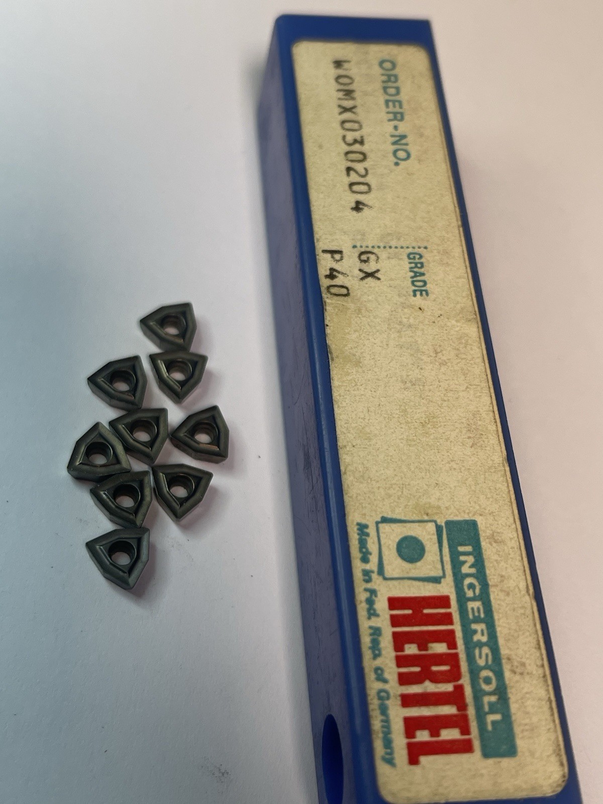 HERTEL/Ingersoll/Kennametal Carbide Inserts WOMX030204-GX(P40) Qty. 9 (26JL16)