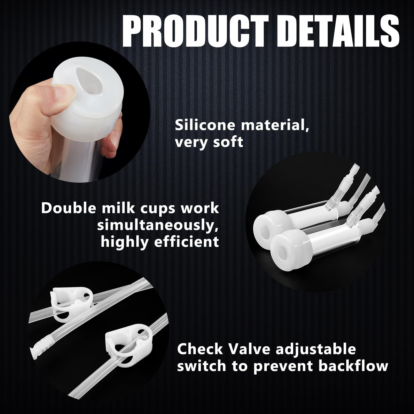 Milking Machine Accessory Goat Teat Cup, Double Cup with Tube for Goat, Sheep…