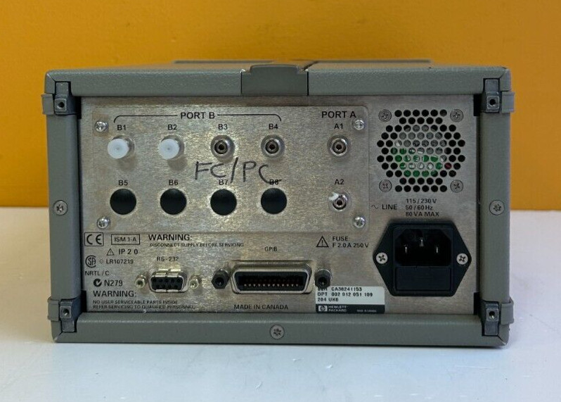 Agilent / HP 86060C-002-012-051-109-204 1280-1650 nm, Compact Lightwave Switch!