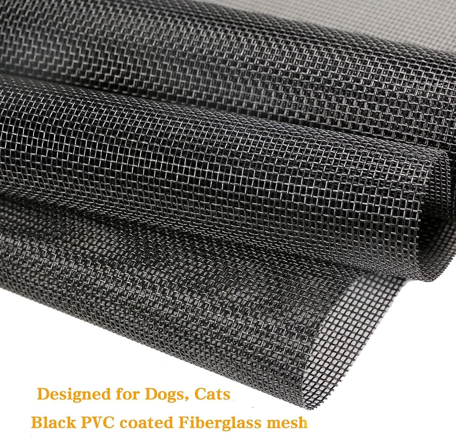 Tooltriz Pet Proof Window Screen Replacement, 48“ x 48“ x 100, Black