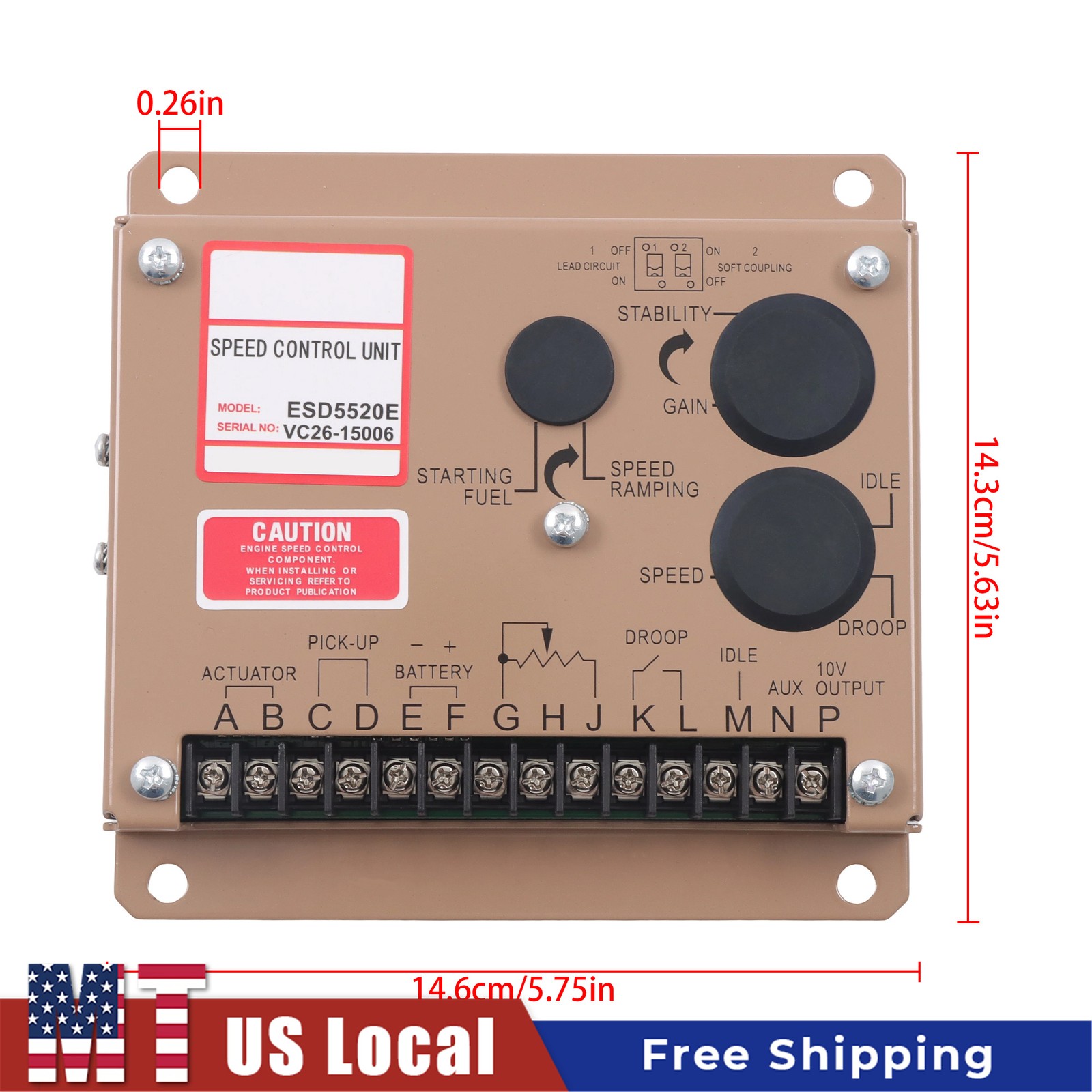 ESD5520E Engine Speed Governor Controller for Generator Set Control