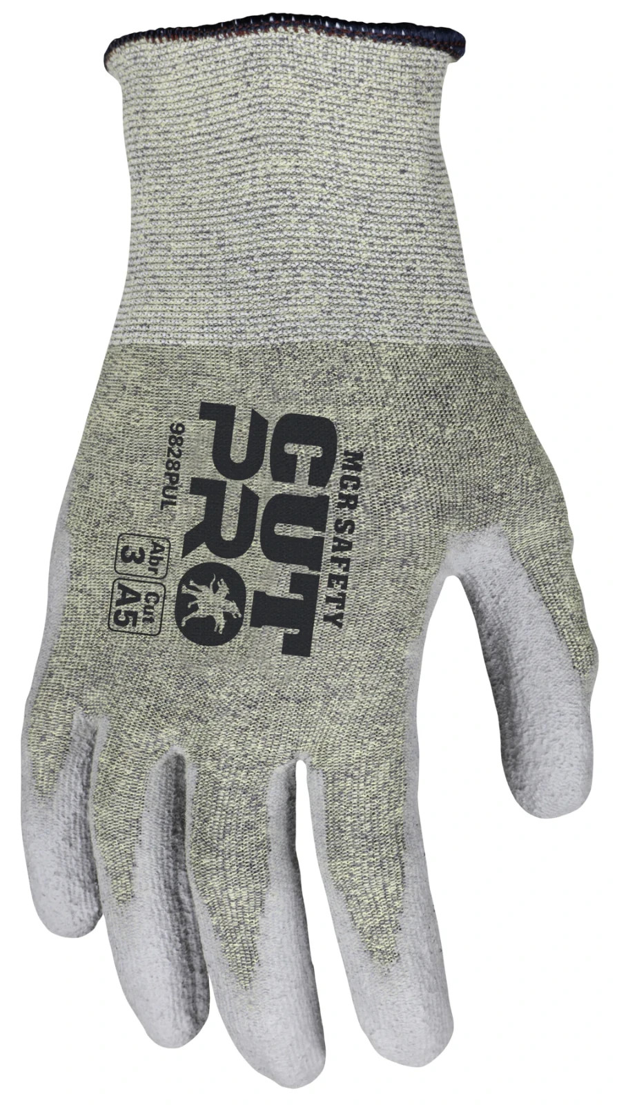 ANSI A5 Cut Pro/ Cut Resistant Gloves with ARX Technology 9828PU, 18 Gauge Green