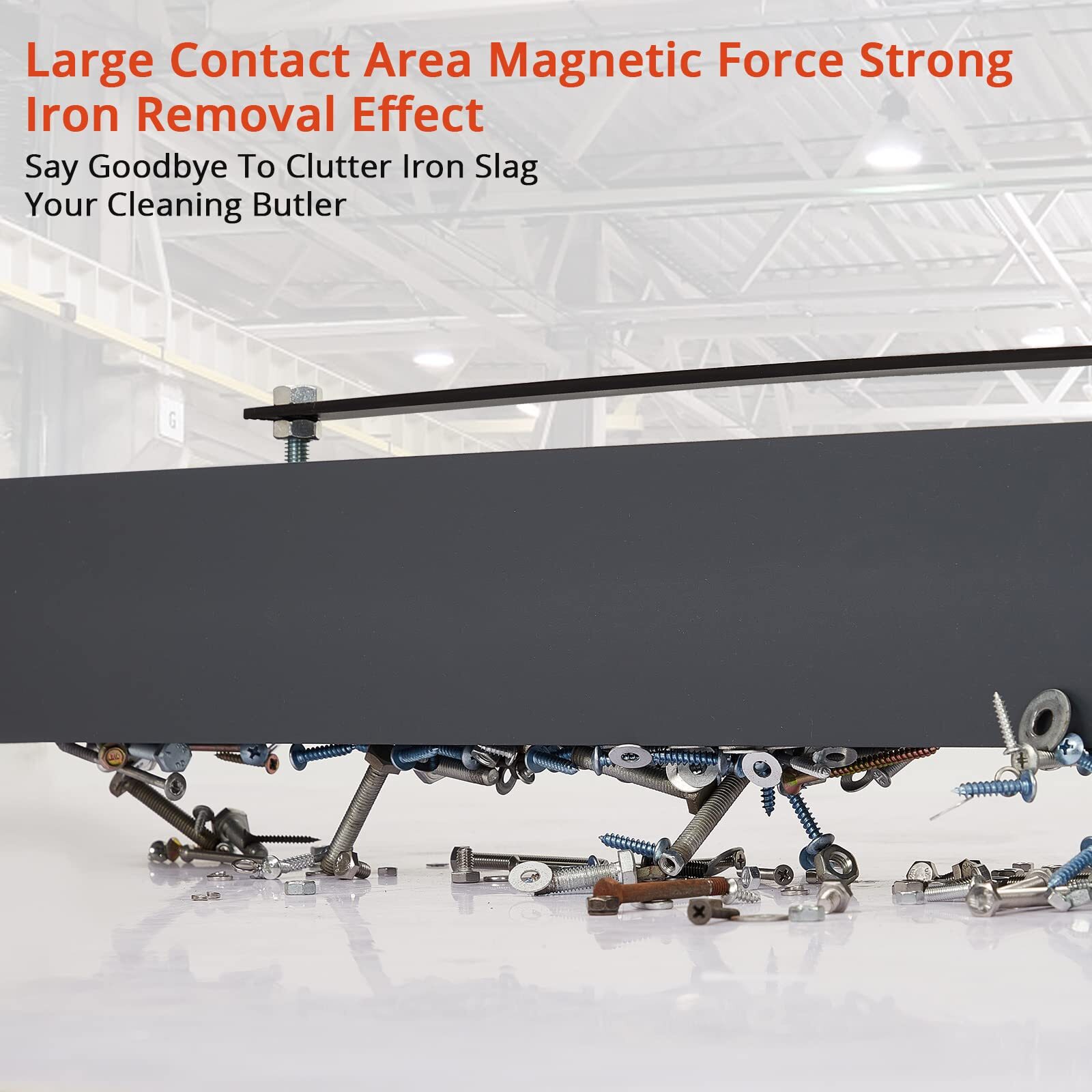 48 Inch Magnet Sweeper, Magnetic Forklift Sweeper with 120 Lbs Lifting Capacity