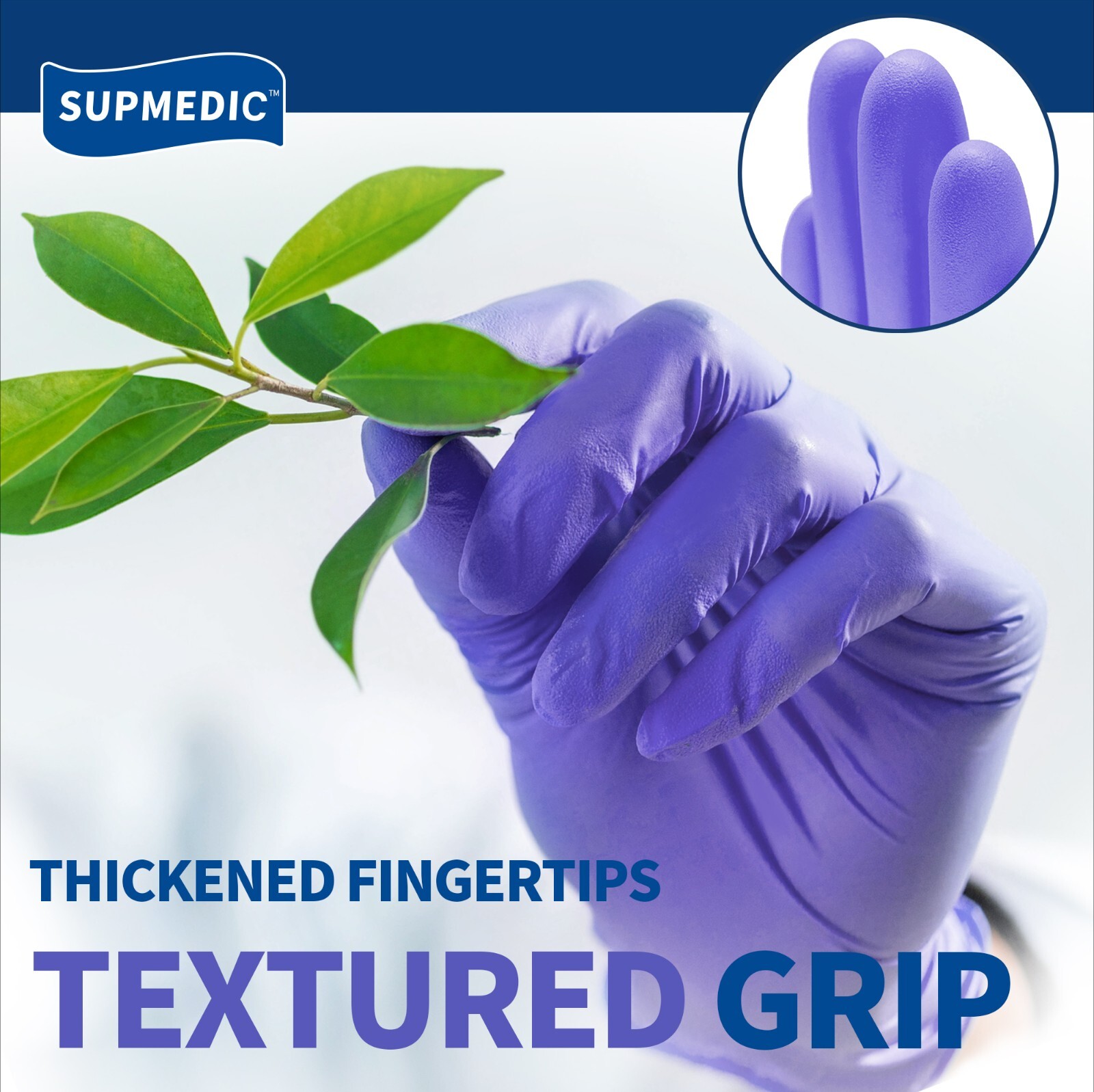 Medical Nitrile Exam Gloves Powder-Free Food-Safe Disposable Glove Purple 100PCs