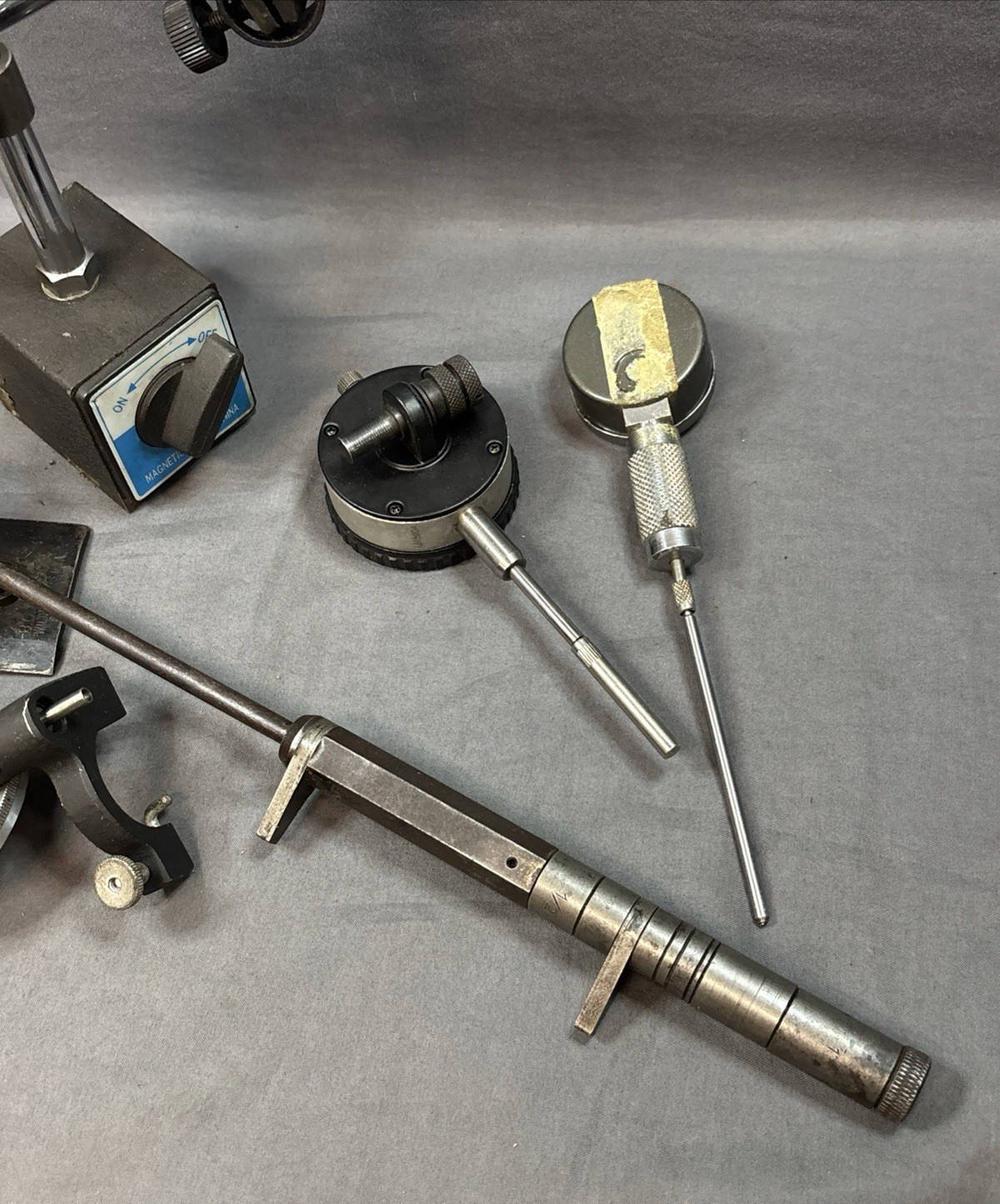 Magnetic Base Tool Holder and misc. Machinist Dial Indicators – P&G, Ames, MHC