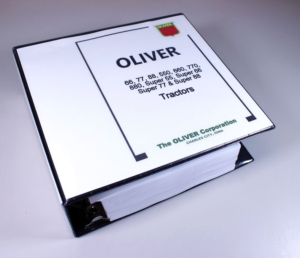 Oliver 66 77 88 550 660 770 880 Tractor Service Repair Manual Shop Book Overhaul